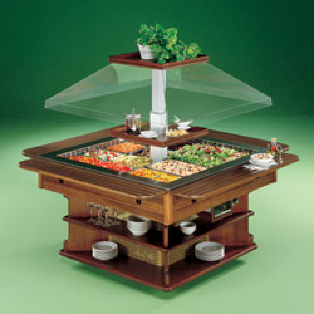 Bufet refrigerado central capacidad 8 GN 1/1