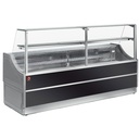 Mostrador vitrina refrigerada panel derechos 90°, sin reserva