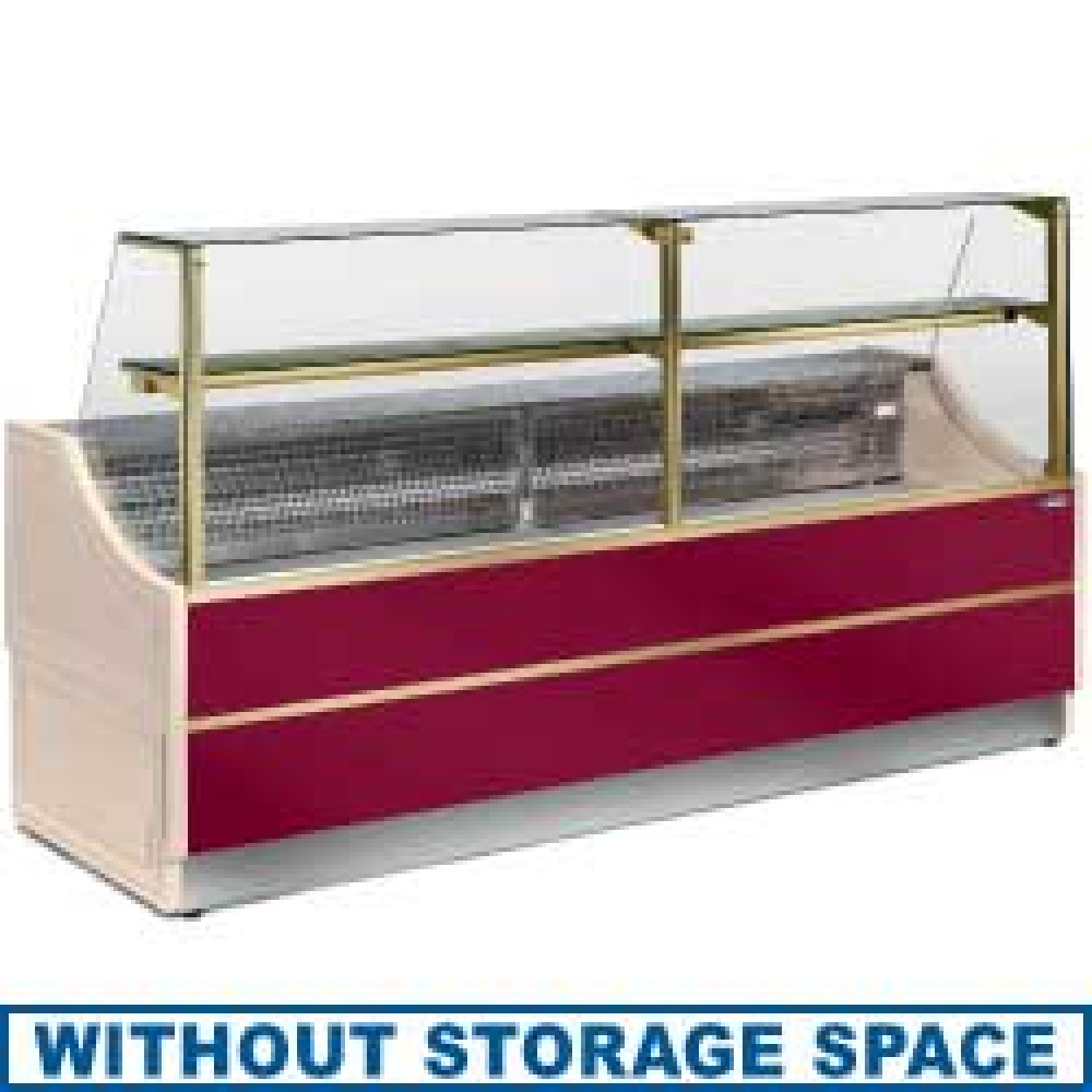 Mostrador vitrina refrigerada panel derechos 90°, sin reserva