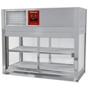 Vitrina refrigerada, 4 lados acristalados, 2 puertas correderas