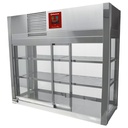 Vitrina refrigerada, 4 lados acristalados, 2 x 2  puertas de correderas