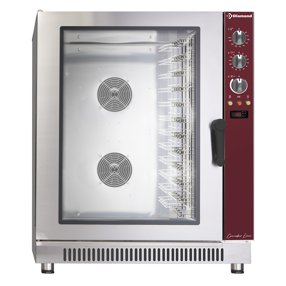 Horno de conveccion de gas 12x EN(GN) umidificator automatico