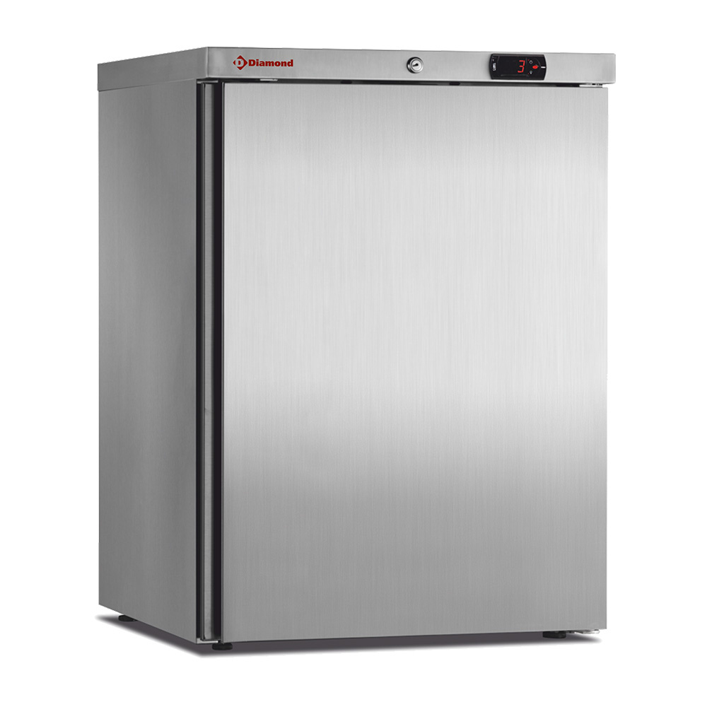 Frigorífico ventilado, 150 litros. acero inoxidable