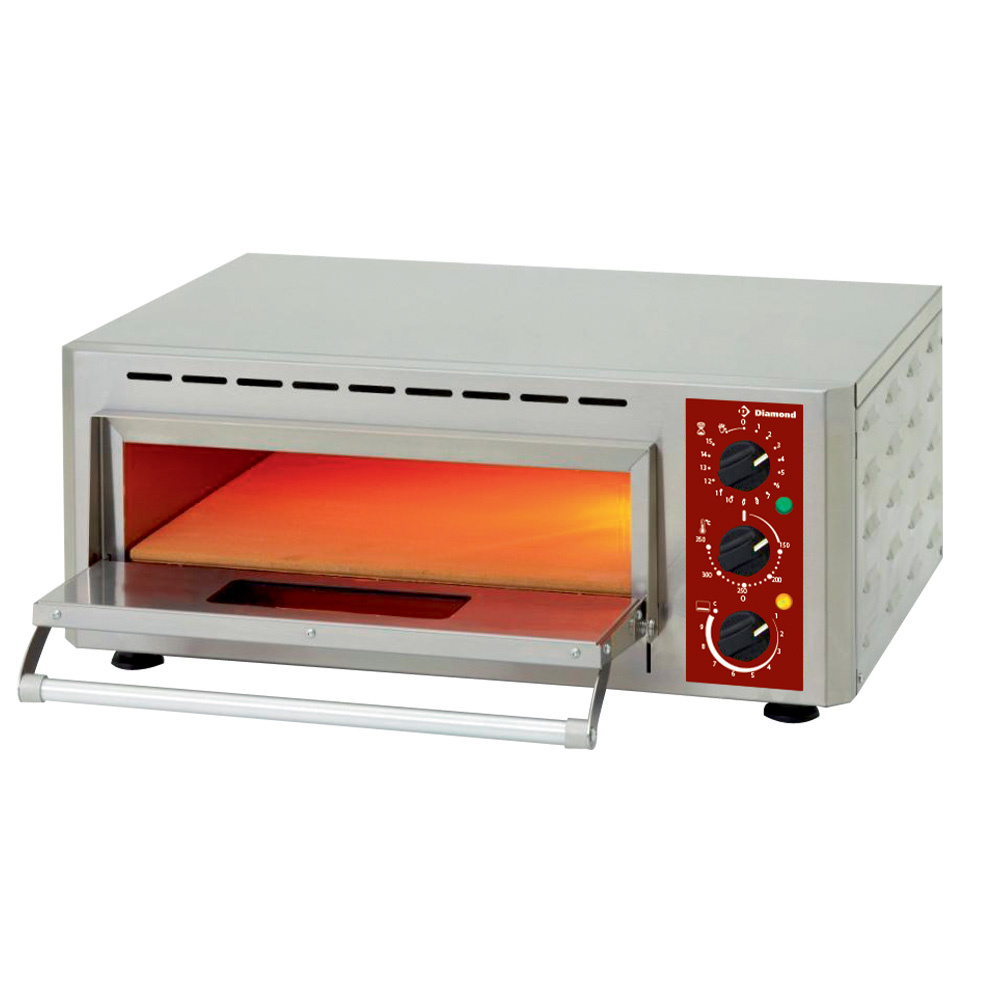 Horno eléctrico pizzas, cámara (3 kW) 430x430xh100 mm