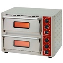 Horno eléctrico pizza, 2 camaras (3 +3 kW), 430x430xh100 mm