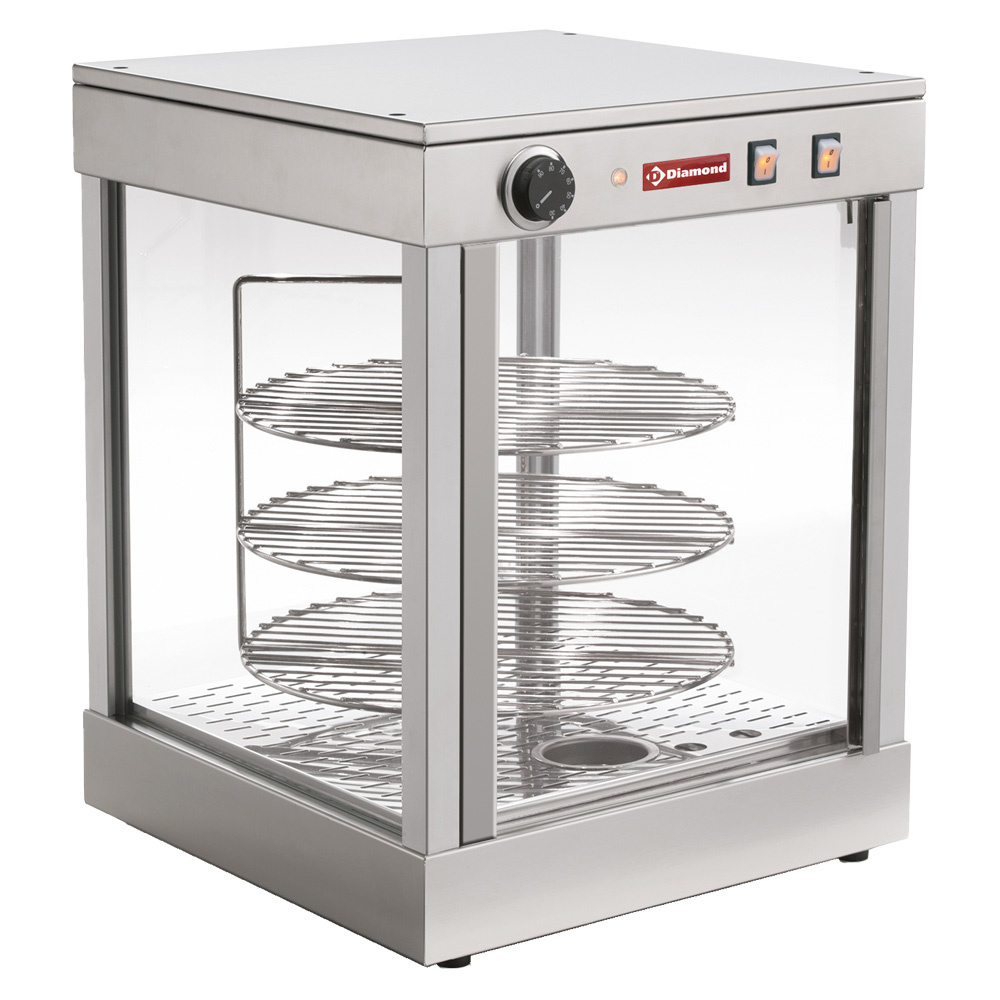 Vitrina calentante rotativo D. 380mm