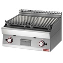 Parrilla de piedra lavica, modulo 1/2 de fusion "double face"