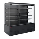 Mueble mural refrigerado, autoservicio, puertas batientes - FULL BLACK