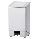 Cubo de la basura inox., tiene pedal, tapa con gato, 60 litros