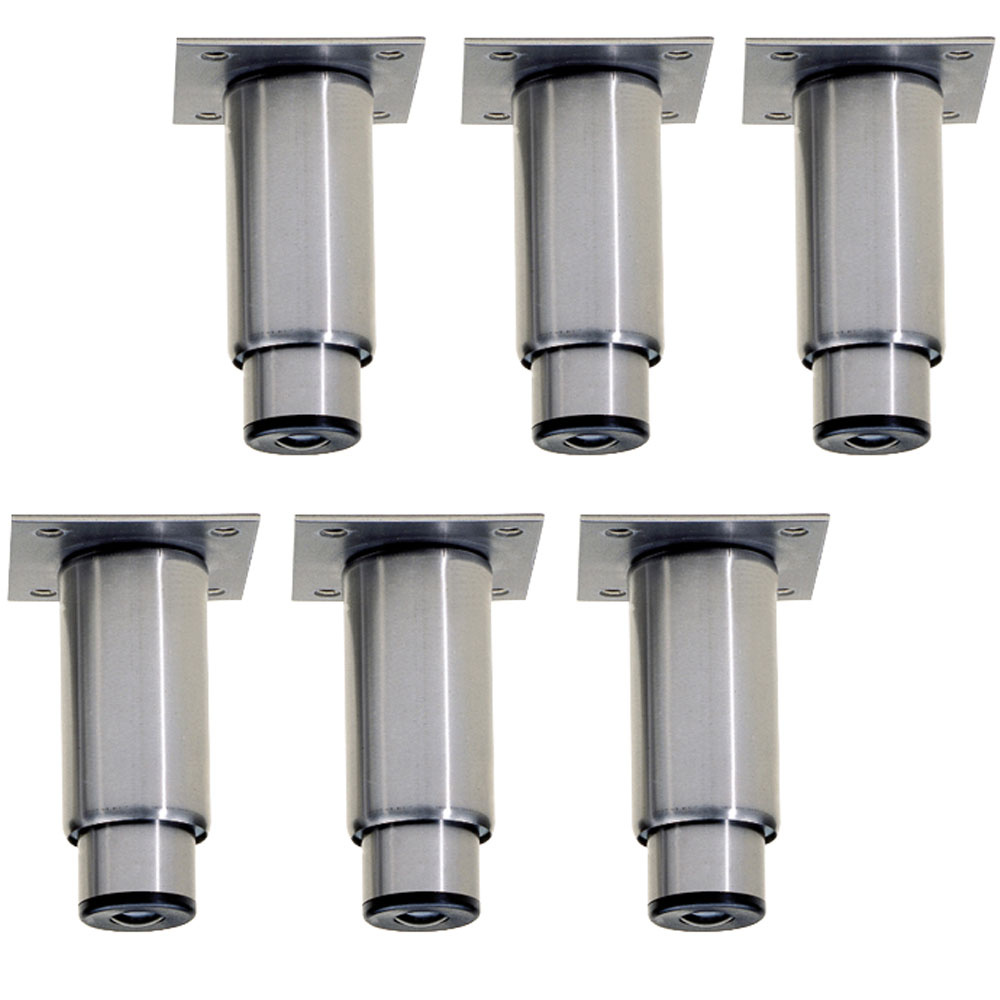 Kit de 6 patas reglables de inox 80/105 mm para armarios