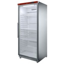 Armario frigorífico GN 2/1, puerta de vidrio, ventilado, 600 litros. acero inoxidable