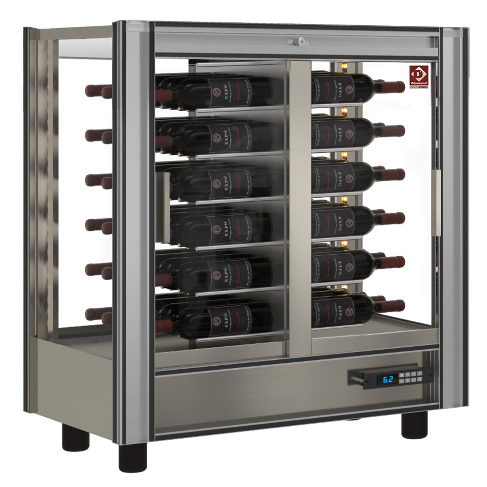 Mostrador refrigerado traversante por vino lt.216  - modulable