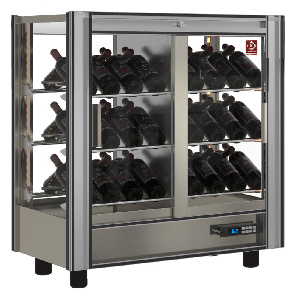 Mostrador refrigerado traversante por vino lt.216  - modulable