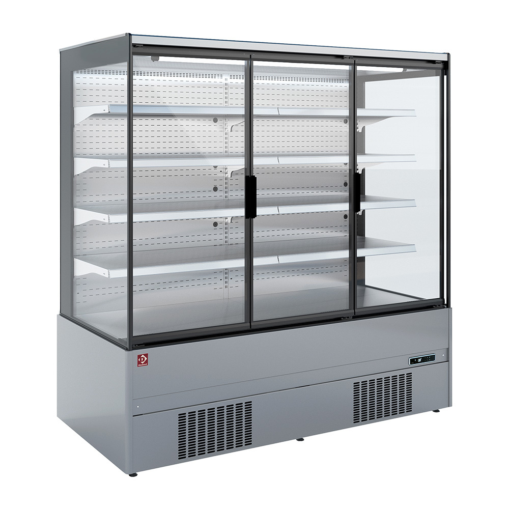 Mueble mural refrigerado, autoservicio, puertas batientes - FULL INOX