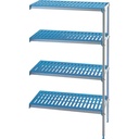 Estantería angular de aluminio anodizada 4 niveles "Modular Rack