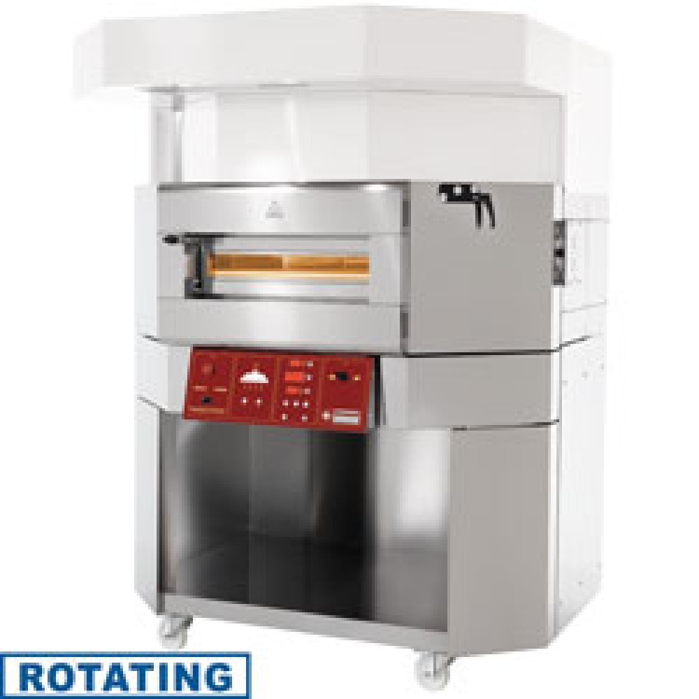 Horno eléctrico rotativo, Ø 1400 mm, armario sobre ruedas