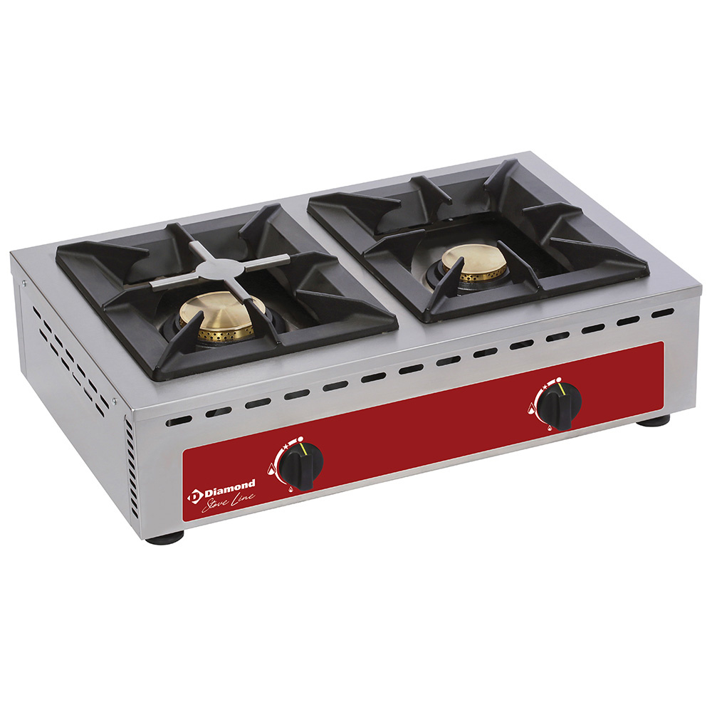 Hornillo de mesa, 2 fuegos (7+5 kW)