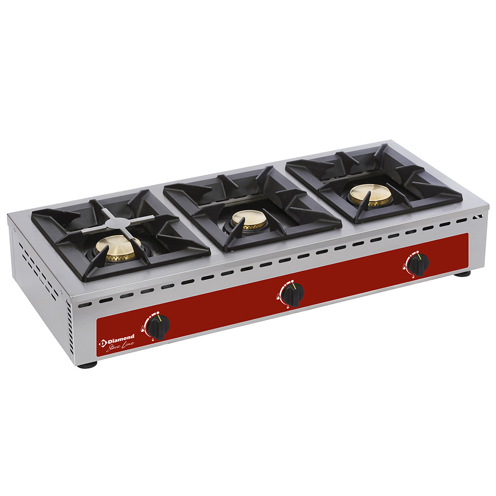 Hornillo de mesa - 3 fuegos (7+5+7 kW)