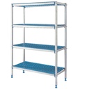 Estantería lineal de aluminio anodizada 4 niveles