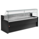 Mostradores refrigerados escaparate de cristal derecho 90 °, con reserva - NEGRO+Kit plexiglass corredoras por RO25/... compuesto de: