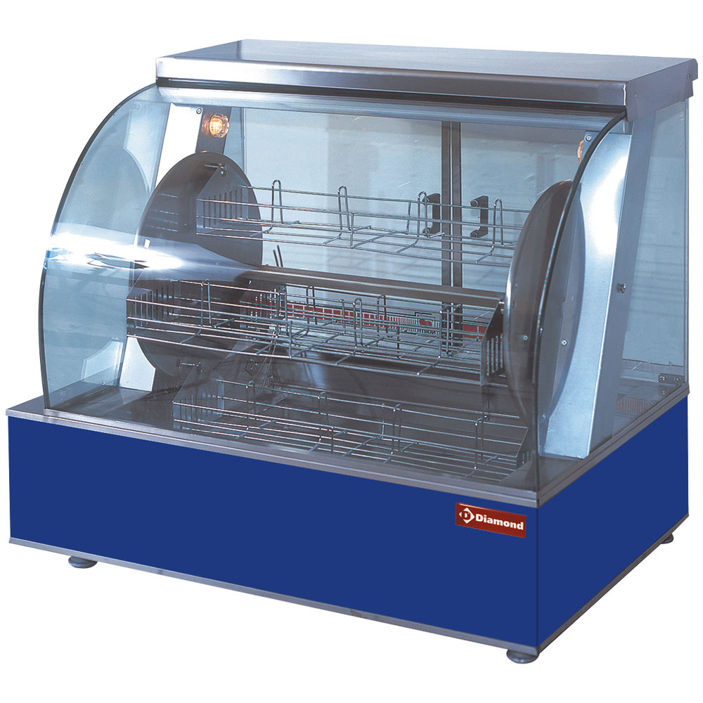 Asador rotativo eléctrico, 4 cestas, 16-20 pollos