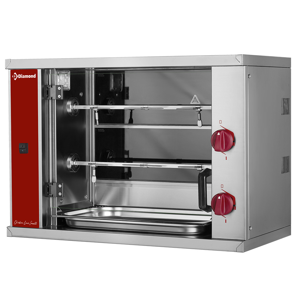 Asador de pollos vitrocerámico, 2 espadas SMALL