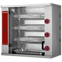 Asador  de gas, 3 espadas (9 pollos) SMALL