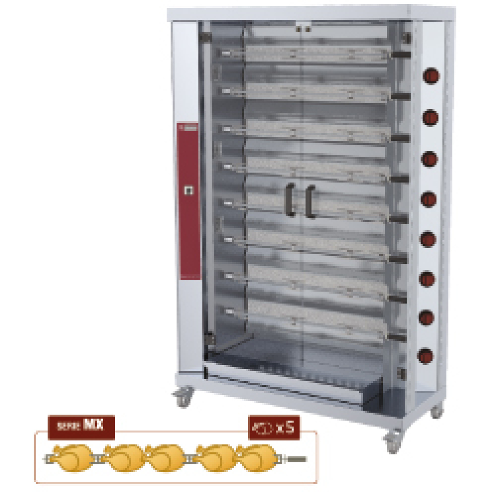 Asador de gas 8 espada (40 pollos)