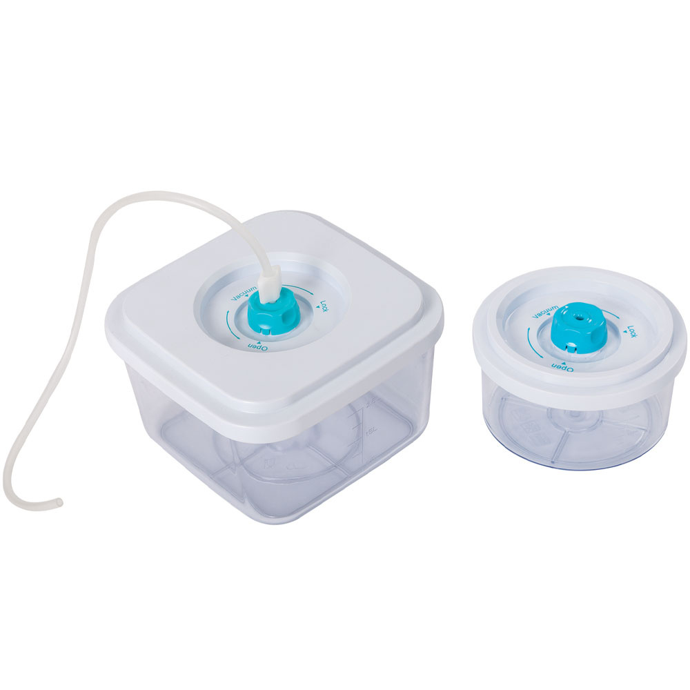 Set de 2 recipientes de policarbonato alimentare + tubo