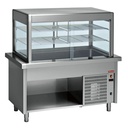 Elemento vitrina y top enfriado su mueble refrigerado 4x GN 1/1