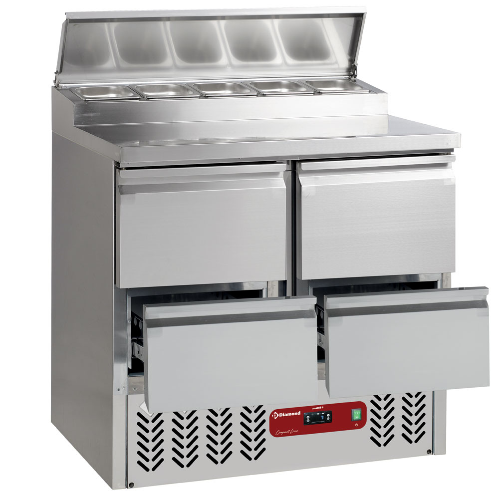 Mesa de refrigeración compuesta por :