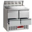 Mesa de refrigeración compuesta por :