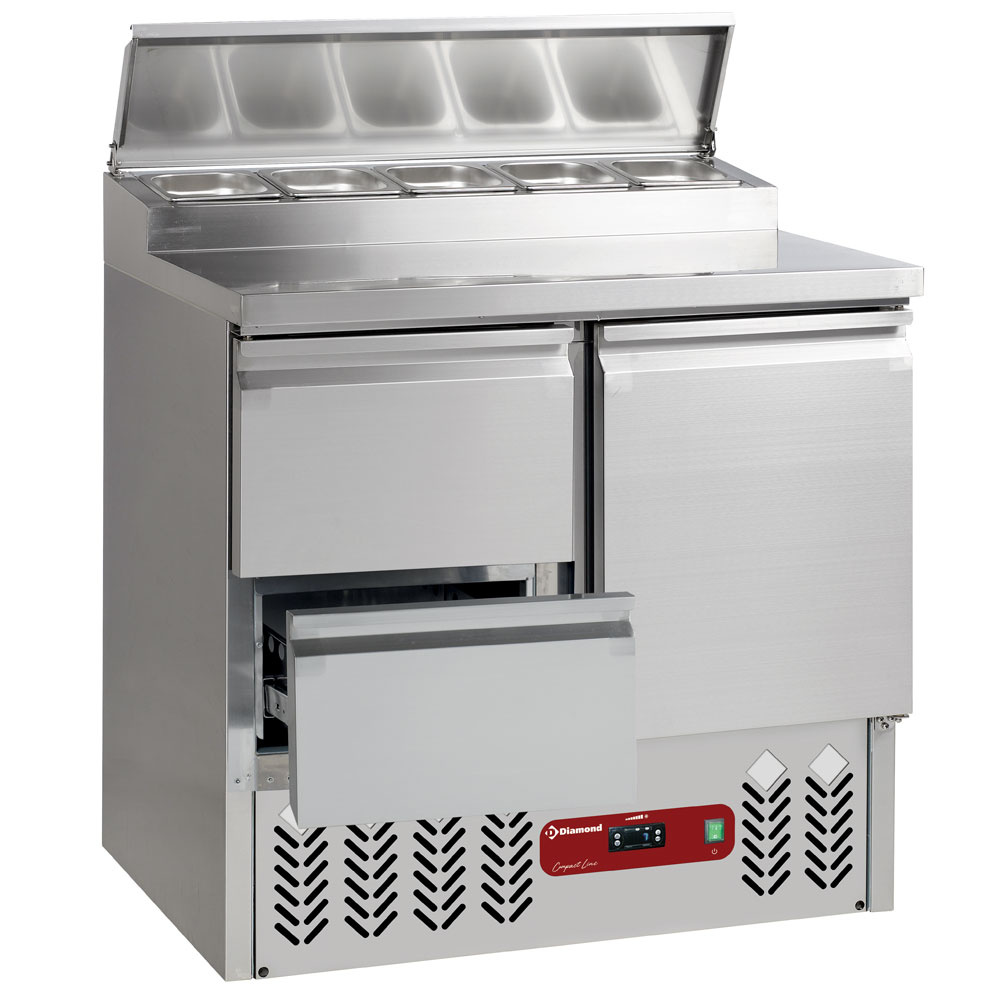 Mesa de refrigeración compuesta por :
