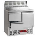 Mesa de refrigeración compuesta por :