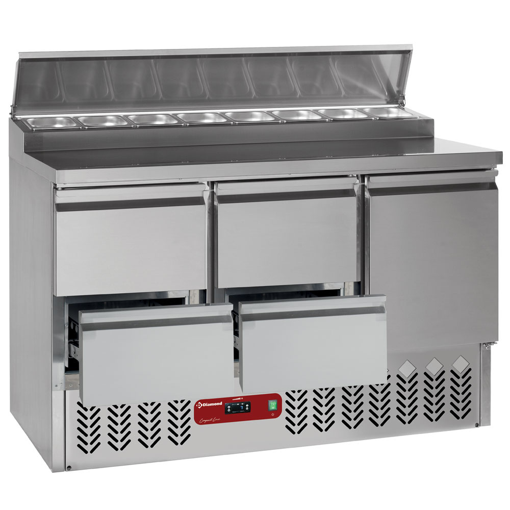 Mesa de refrigeración compuesta por :