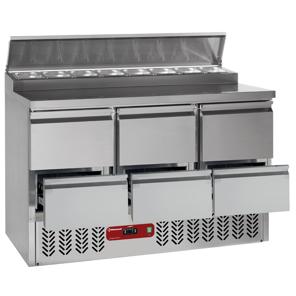 Mesa de refrigeración compuesta por :