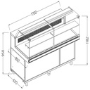 Banco vitrina refrigerado, EN & GN, cristal bajo, estático, sin reserva