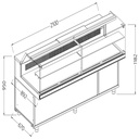 Banco vitrina refrigerado, EN & GN, cristal bajo, estático, sin reserva