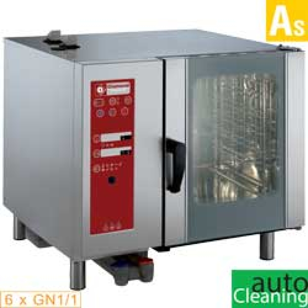 Hornos vapor por caldera y convección 6x GN1/1+ Cleaning