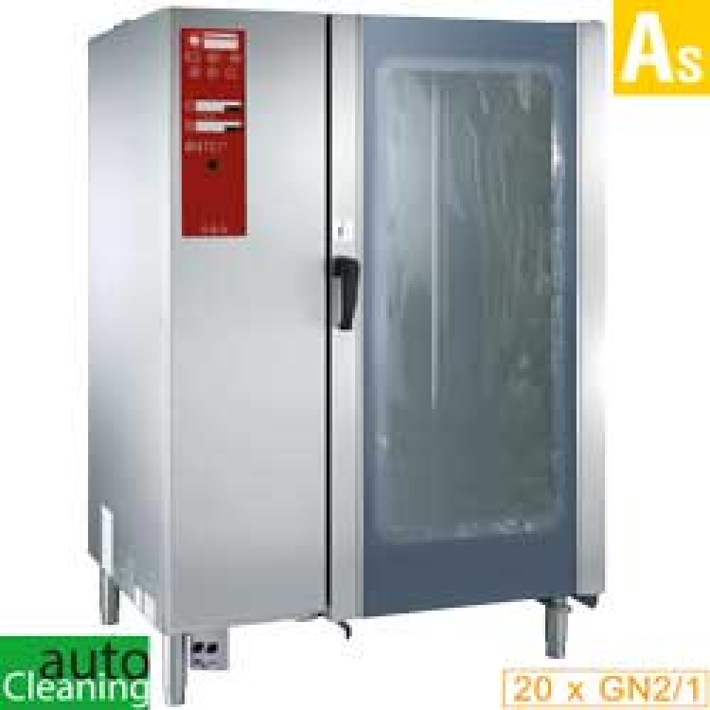 Hornos vapor por caldera y convección con 20x GN2/1 + Cleaning