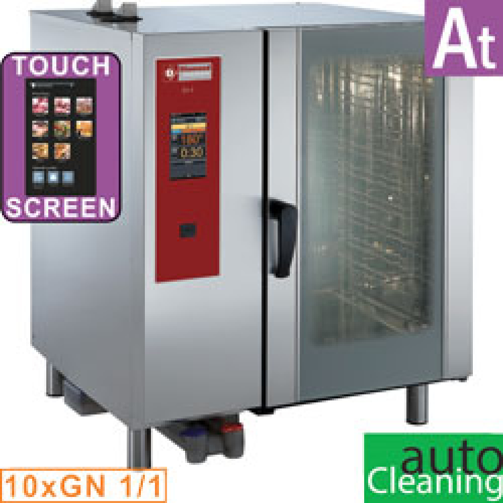 Horno gas "TOUCH" vapor por caldera y convexión 10xGN1/1+ Cleaning