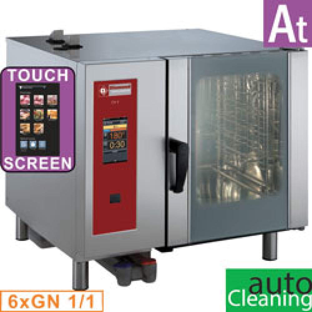 Horno gas "TOUCH" vapor por caldera y convexión 6xGN1/1+ Cleaning - AGA