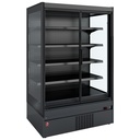 Mueble mural refrigerado, laterales de vidrio, autoservicio, puertas batientes - FULL BLACK
