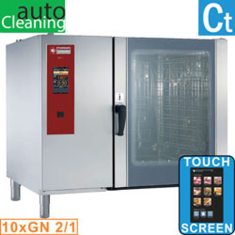 Horno gas "TOUCH" vapor por caldera y convección 10xGN2/1+ Cleaning