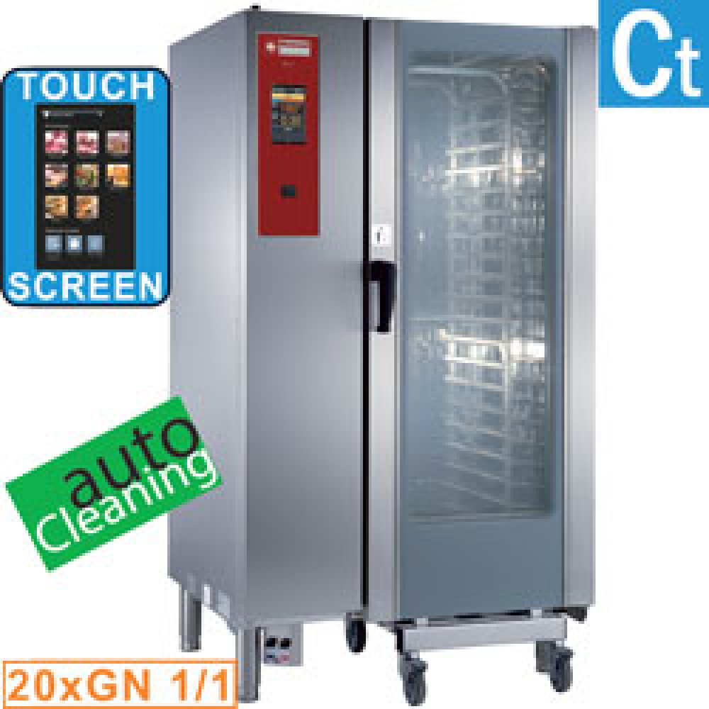Horno gas "TOUCH" vapor por caldera y convección 20xGN1/1+ Cleaning