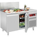 Tabla refrigerada ventilada, 2 puertas GN 1/1, 260 Lit. con estructura refrigerada