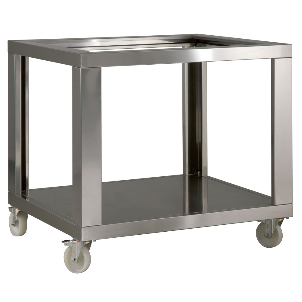 Soporte inox LD6/35XL-N, ruedas de nylon, 2 con freno