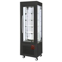 Vitrina panorámica, 5 platos girotorios, 360 LT, Negro