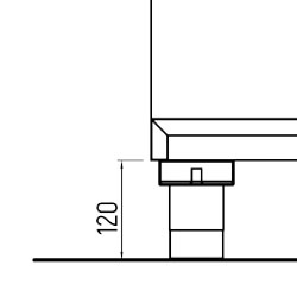 Configuración estándar : Sin dispositivo de soporte de plataforma (escalón de servicio)