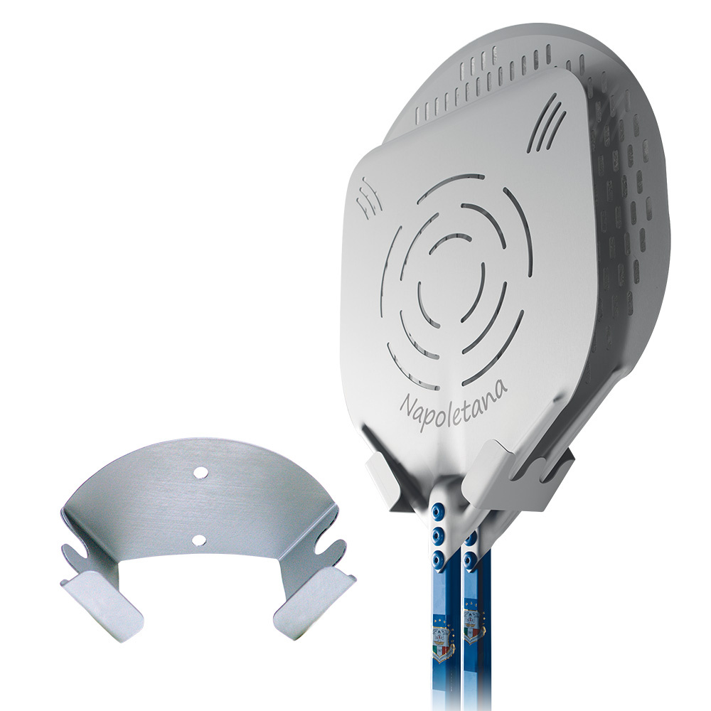 Soporte de pared de aluminio anodizado, 2 plazas